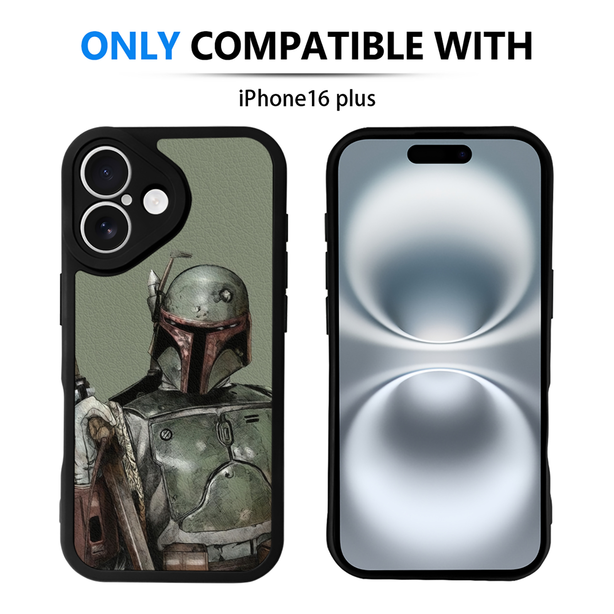 （画像用） スター・ウォーズ Star Wars 【iPhone 16シリーズ対応】シリコンスマホケース（レザー調） 材質：シリコン